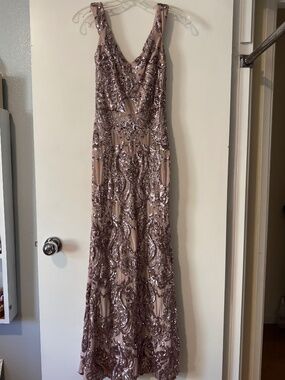Aqua Pink Prom Dress